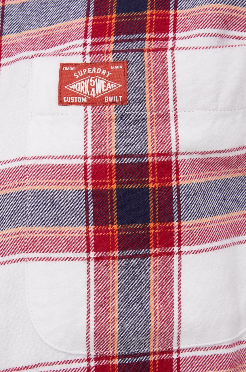 

Хлопковая рубашка Superdry мужская regular воротник button-down