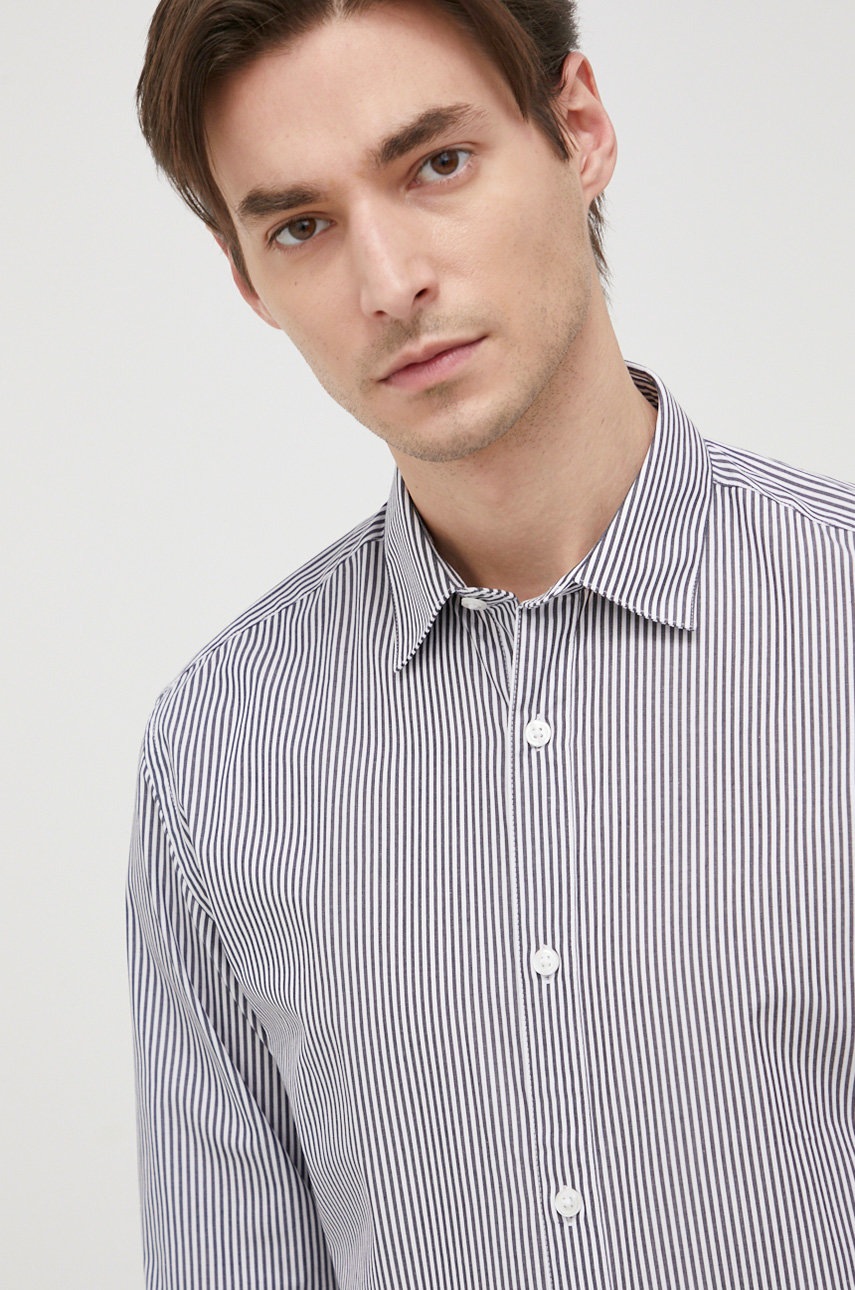 

Риза Jack & Jones мъжка в тъмносиньо със стандартна кройка с класическа яка, Тъмносин