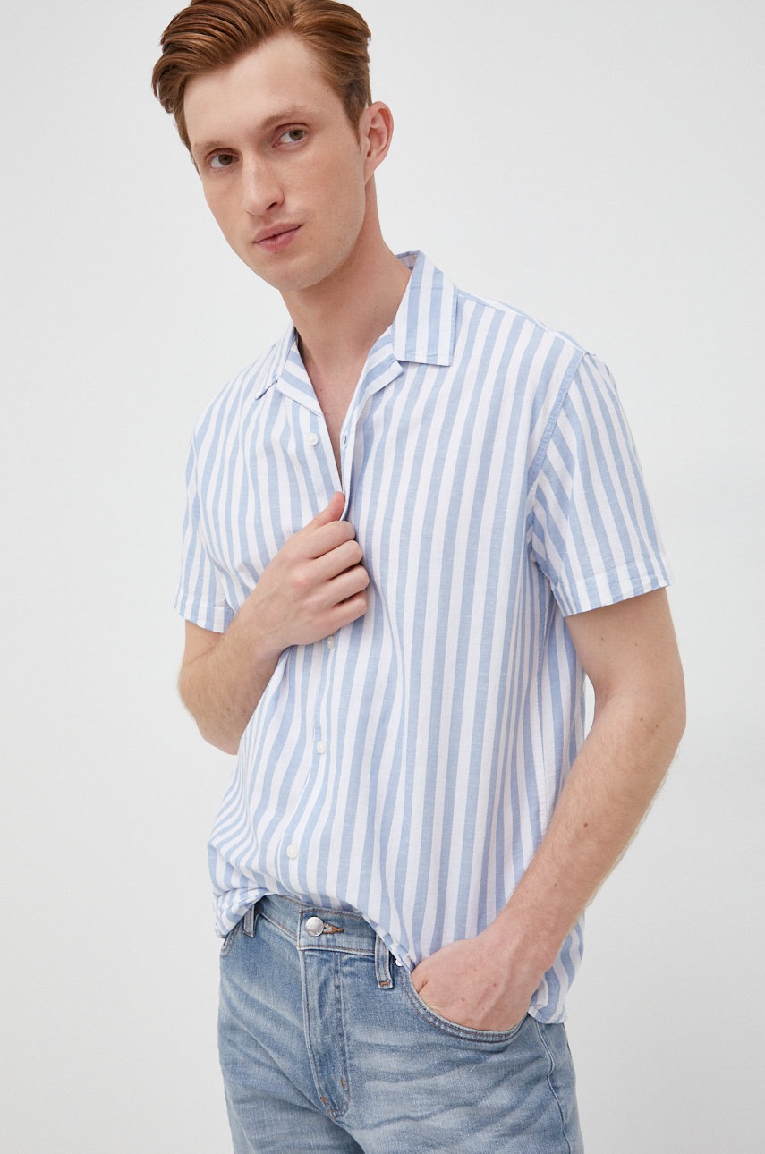 

Рубашка с примесью льна Selected Homme мужская regular