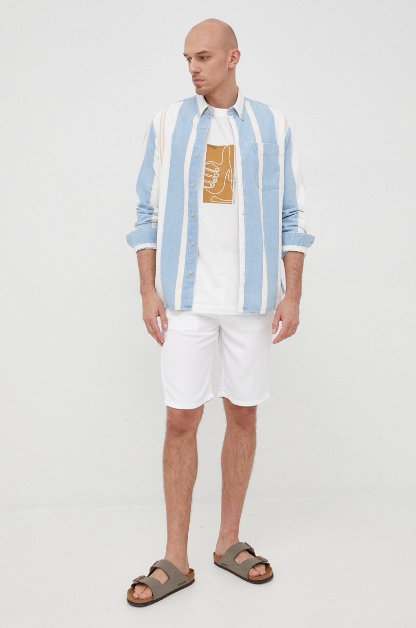 

Хлопковая рубашка Selected Homme мужская regular воротник button-down