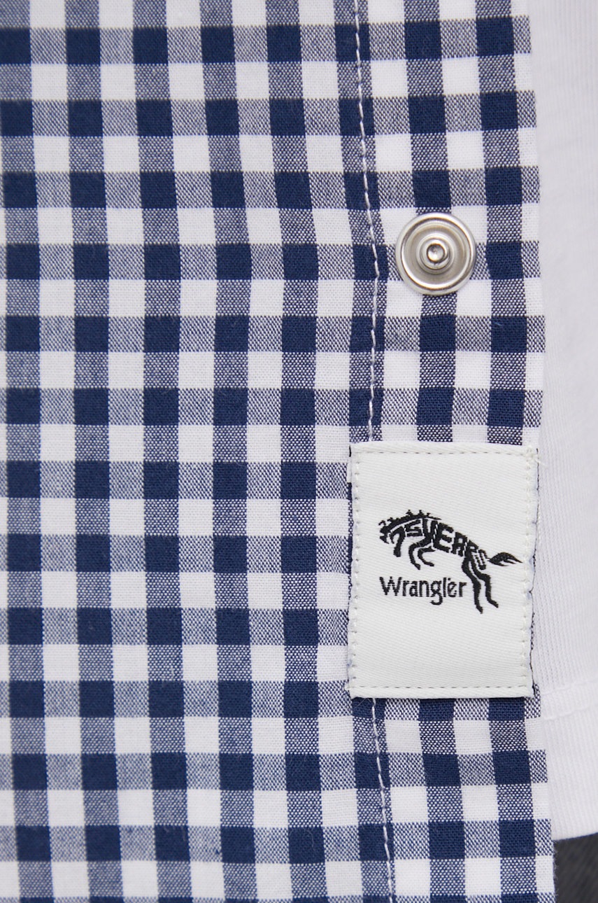 

Хлопковая рубашка Wrangler мужская slim классический воротник