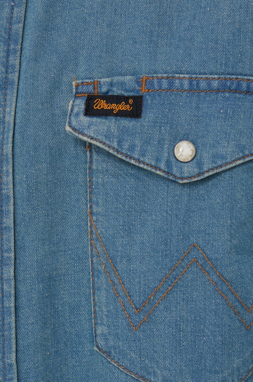 

Джинсовая рубашка Wrangler мужская regular классический воротник