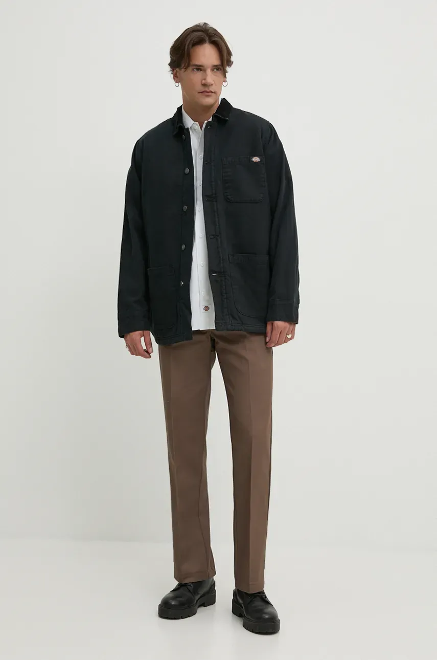 Рубашка Dickies мужская цвет белый regular классический воротник Рубашка Dickies мужская цвет белый regular классический воротник