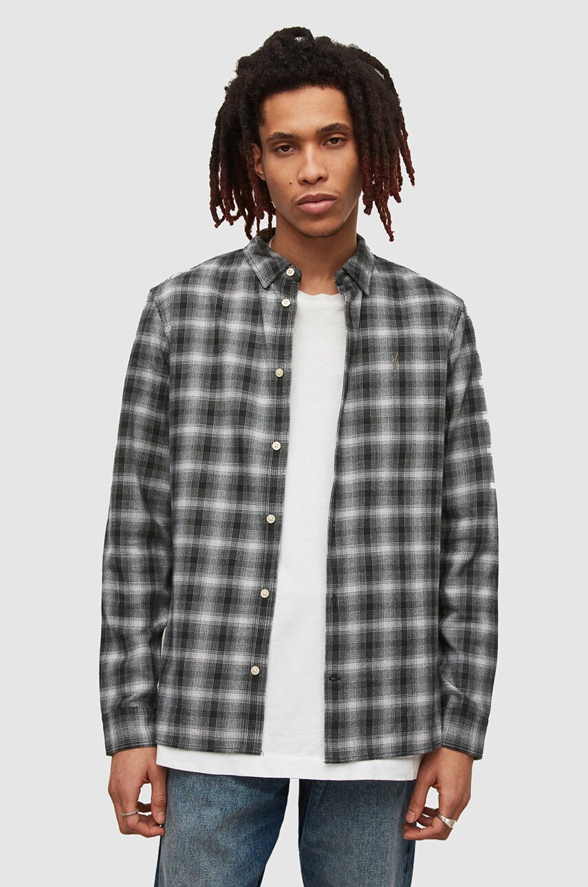 Allsaints camasa barbati, cu guler clasic, relaxed