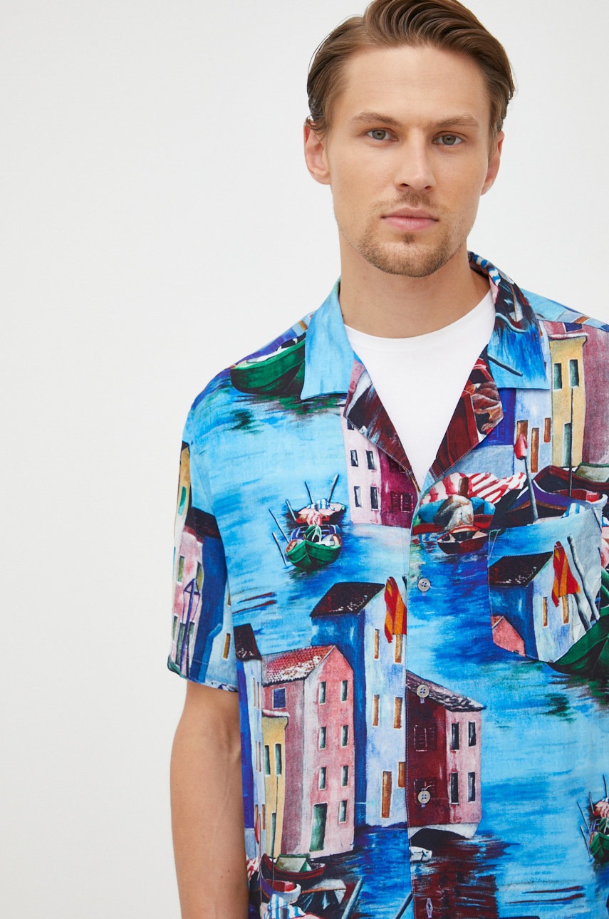 

Риза Desigual мъжка със стандартна кройка, Син