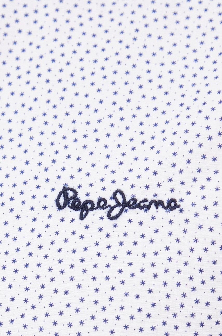 

Бавовняна сорочка Pepe Jeans чоловіча колір білий slim комір button-down