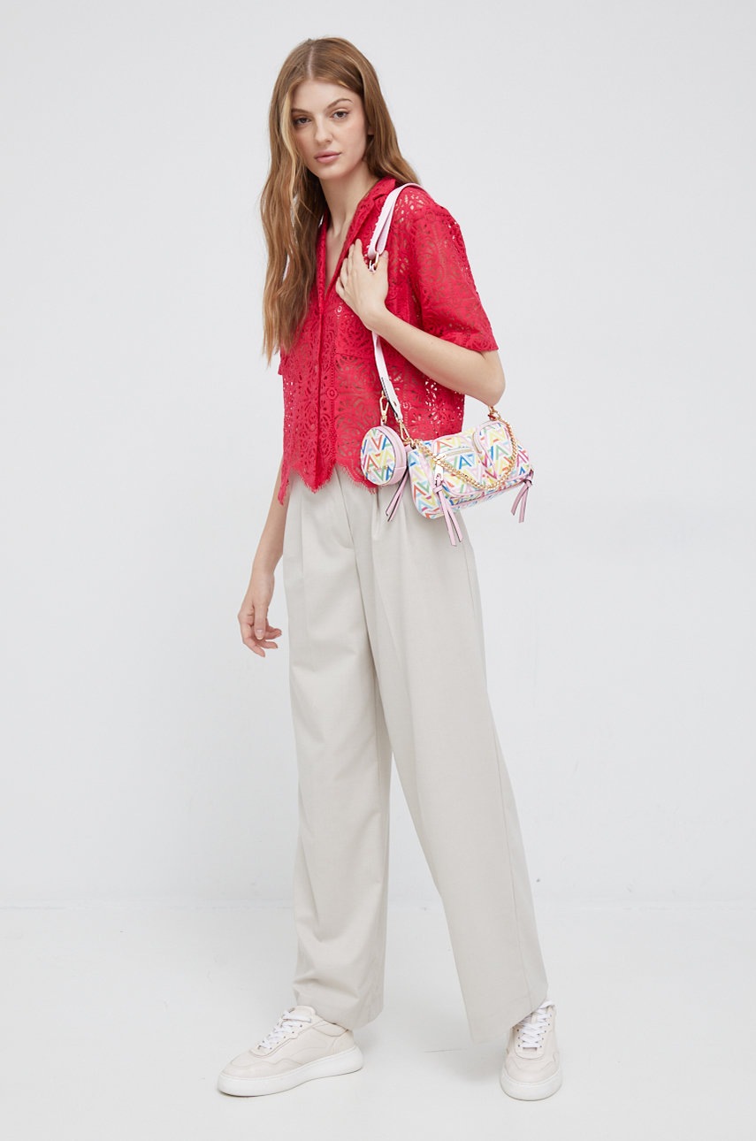 

Сорочка Desigual жіноча колір рожевий regular класичний комір