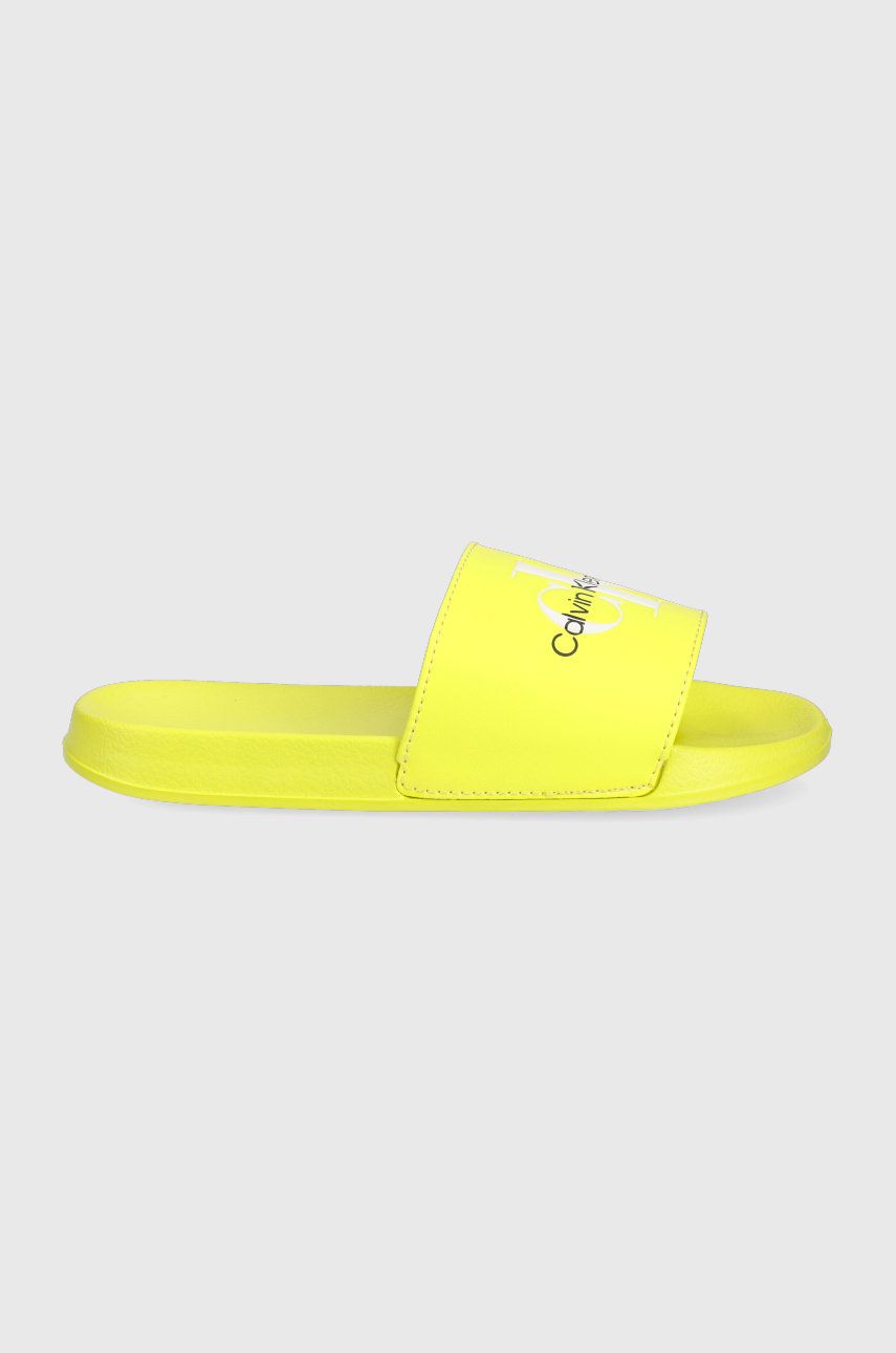 Calvin Klein Jeans klapki dziecięce V3B0.80160.33.38 kolor żółty