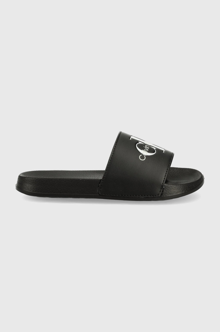 

Детски чехли Calvin Klein Jeans в черно, Черен
