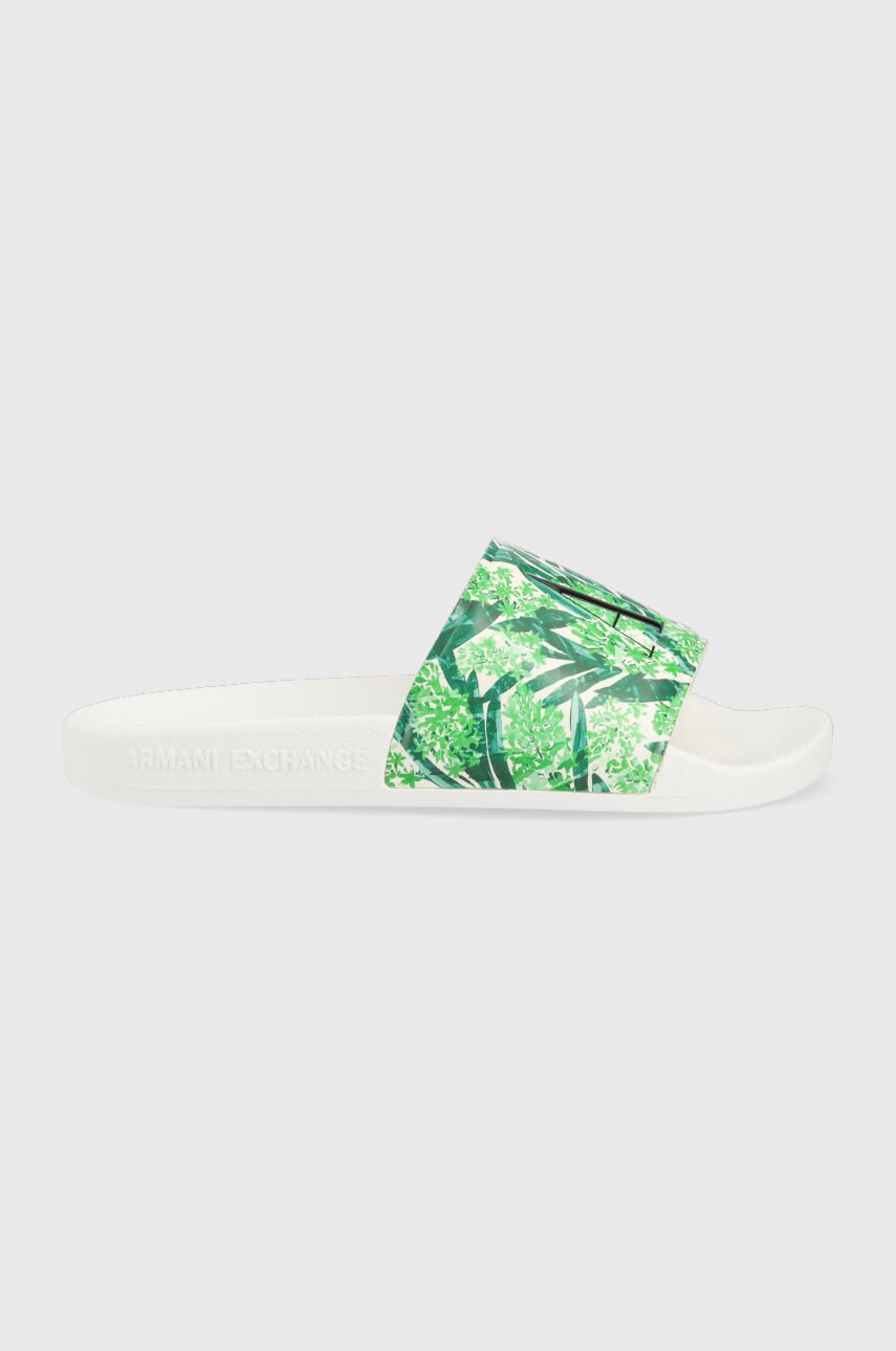 Armani exchange papuci femei, culoarea verde