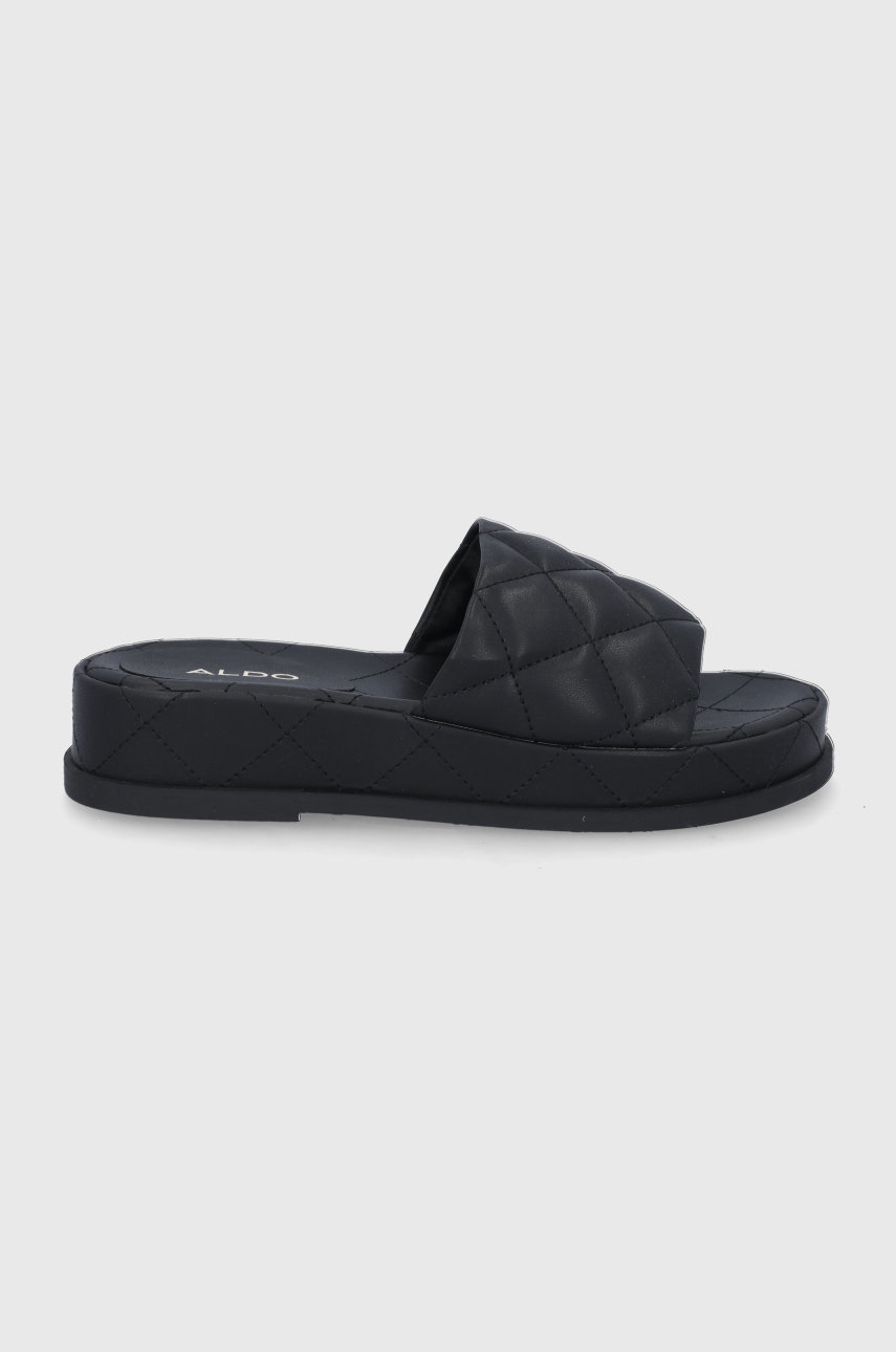 Aldo papuci Carreaux femei, culoarea negru, cu platforma