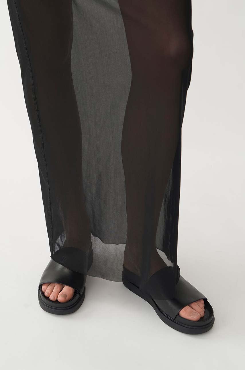 Δερμάτινες παντόφλες Vagabond Shoemakers Shoemakers Erin γυναικείες, χρώμα: μαύρο φωτογραφία