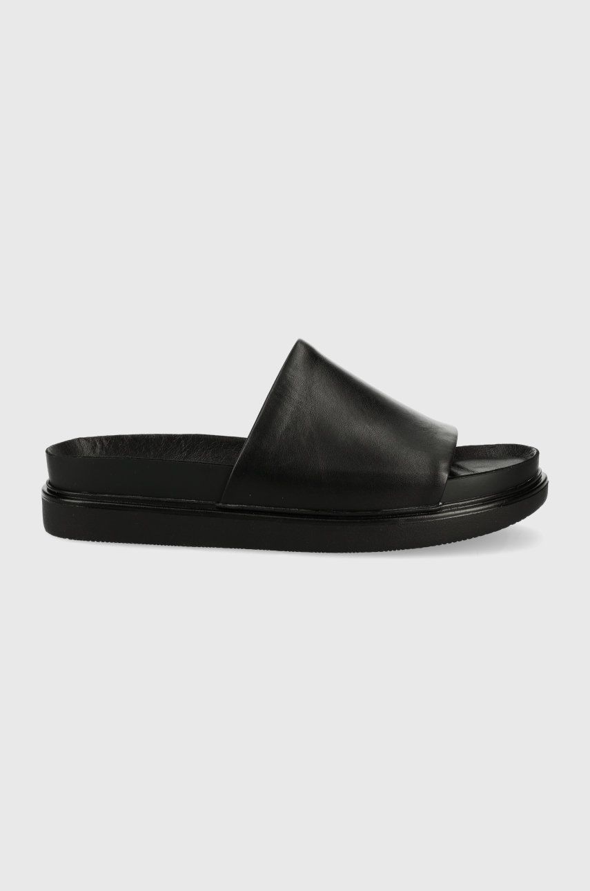 Levně Kožené pantofle Vagabond Shoemakers Erin dámské, černá barva, na platformě, 5332-501-20