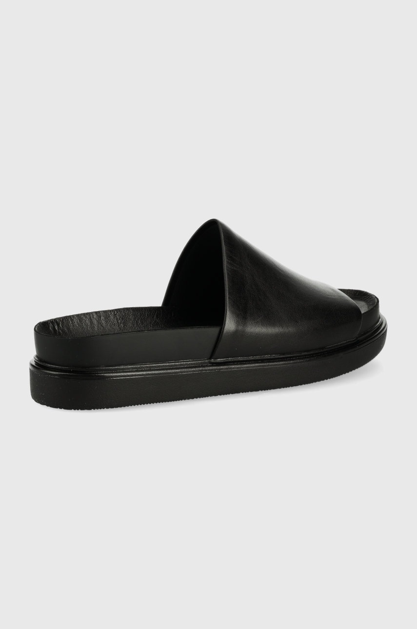 Δερμάτινες παντόφλες Vagabond Shoemakers Shoemakers Erin γυναικείες, χρώμα: μαύρο φωτογραφία