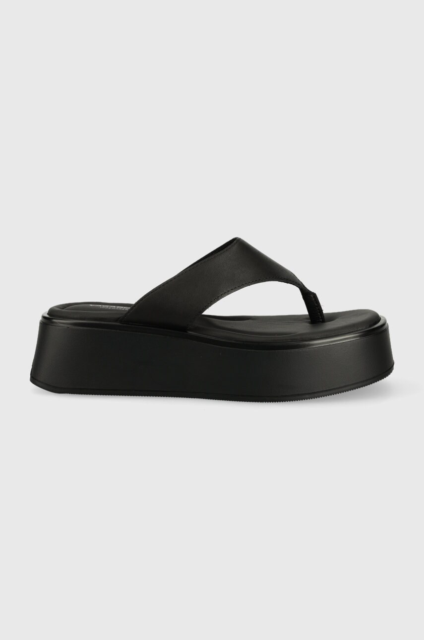 

Кожаные вьетнамки Vagabond Shoemakers Courtney женские цвет чёрный на платформе