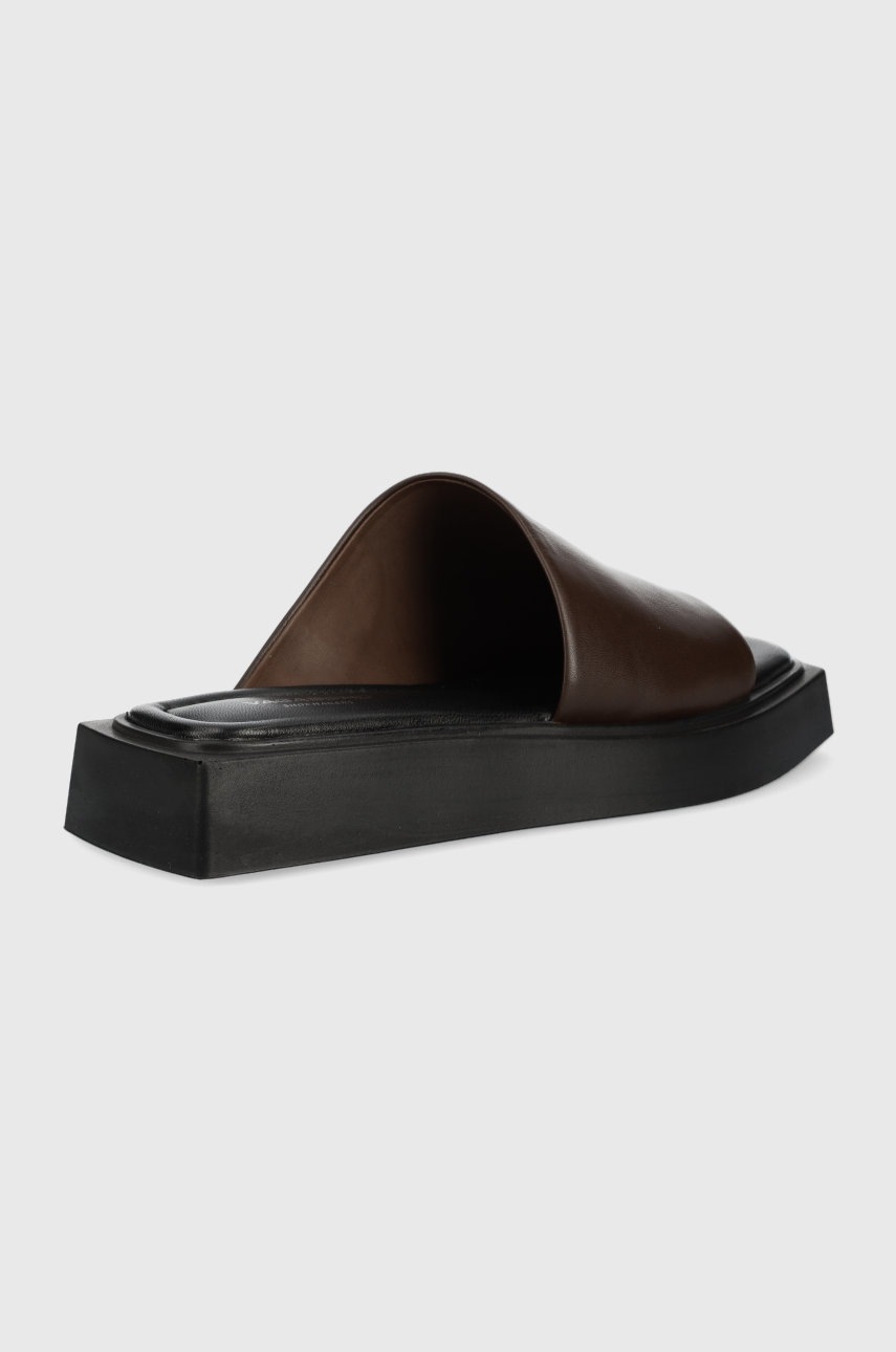 

Кожаные шлепанцы Vagabond Evy женские цвет коричневый на платформе