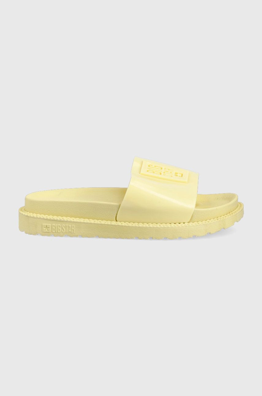 Big Star papuci femei, culoarea galben, cu platforma Answear 2023-02-03