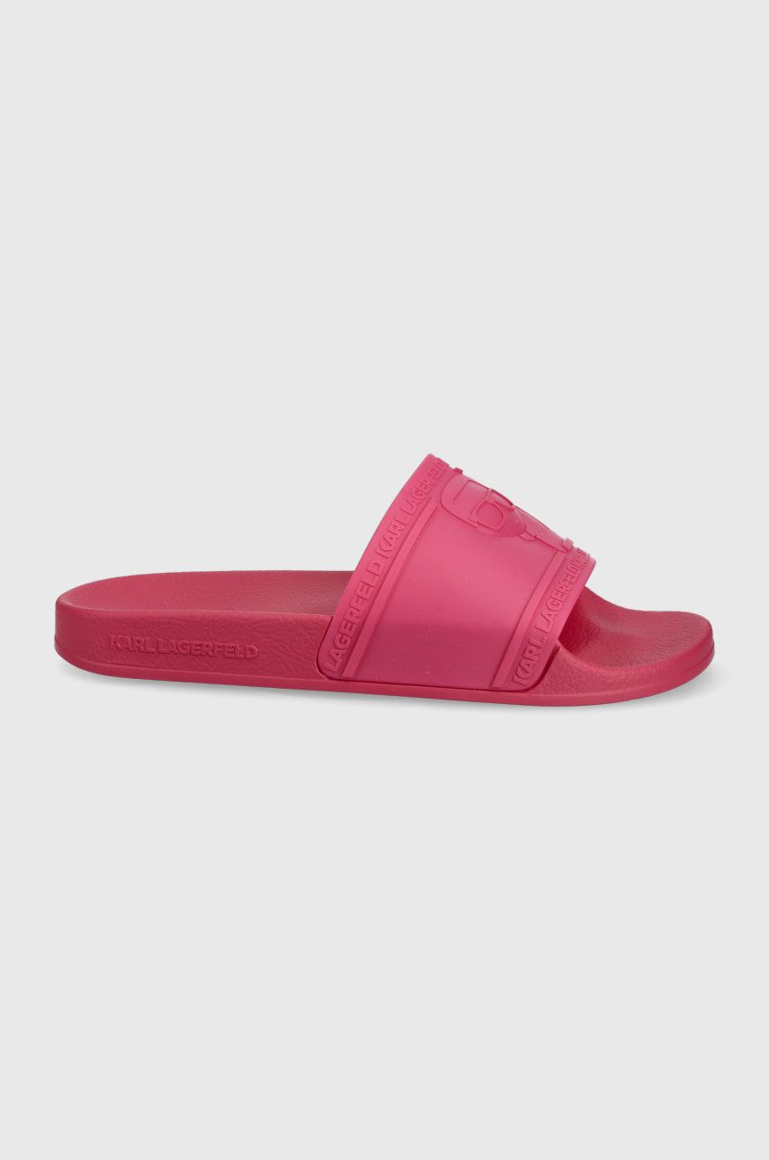 Karl Lagerfeld papuci KONDO femei, culoarea roz KL80919