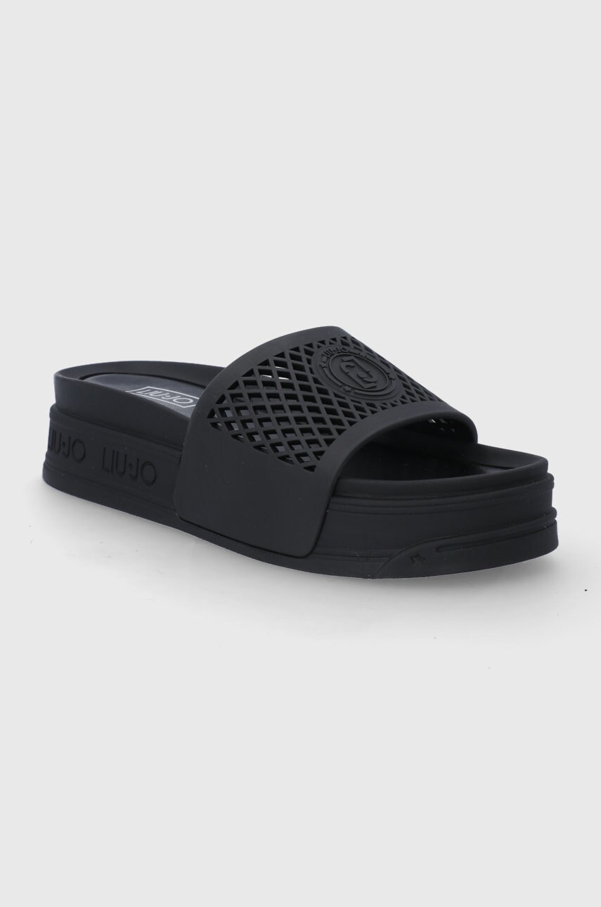 

Шльопанці Liu Jo Cecy 03 жіночі колір чорний на платформі