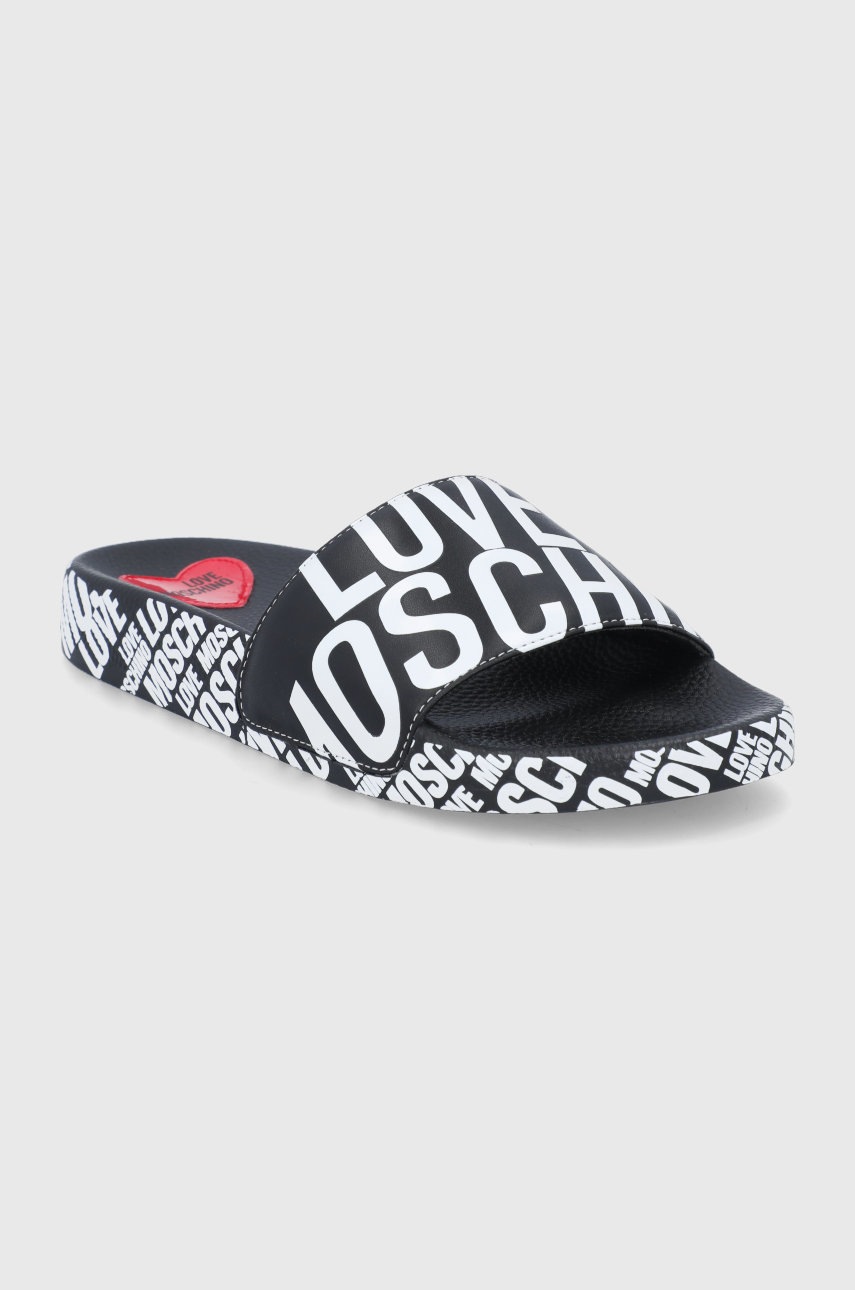 

Шльопанці Love Moschino жіноче колір чорний