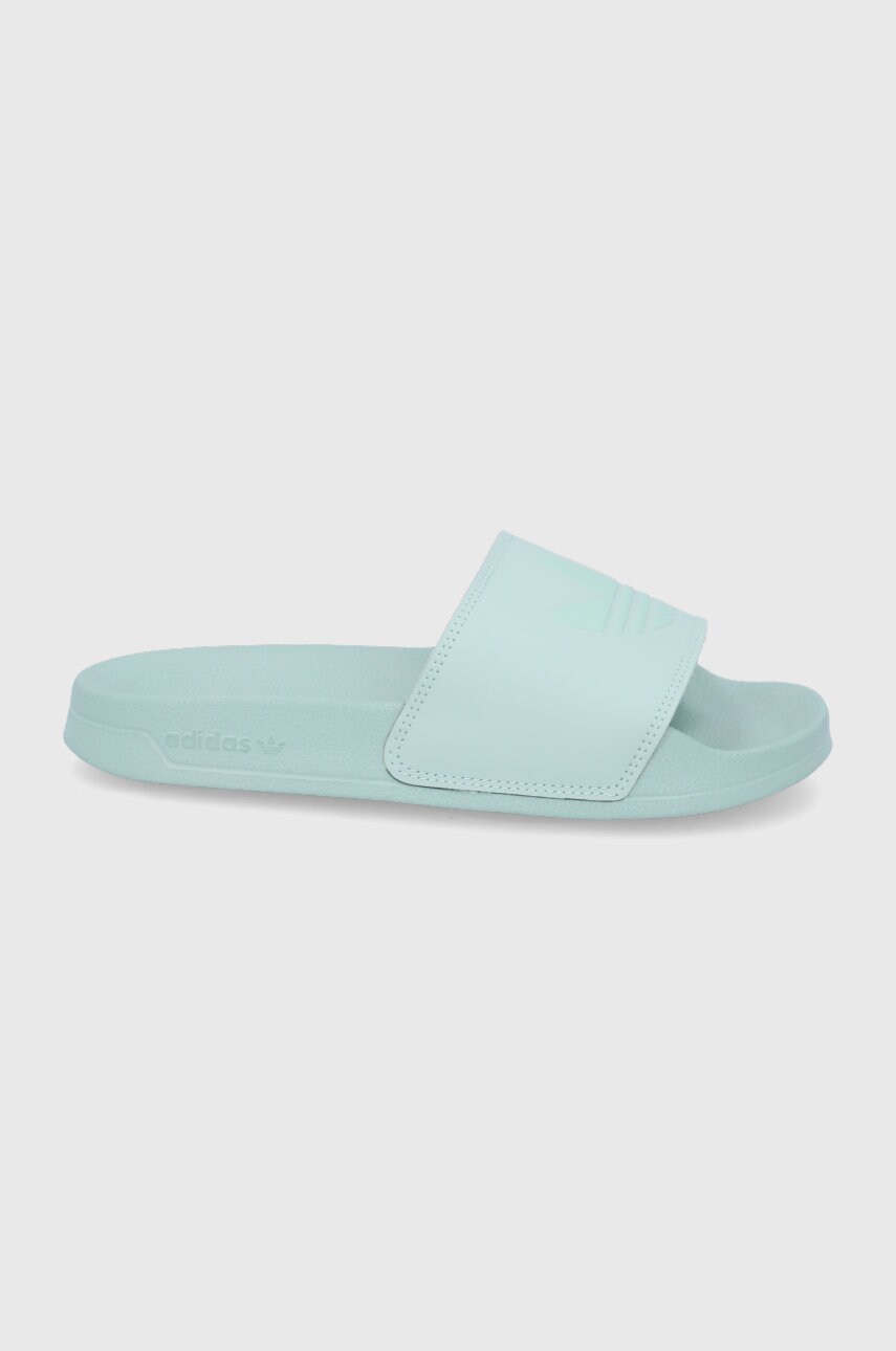 Adidas originals papuci adilette lite femei, culoarea verde
