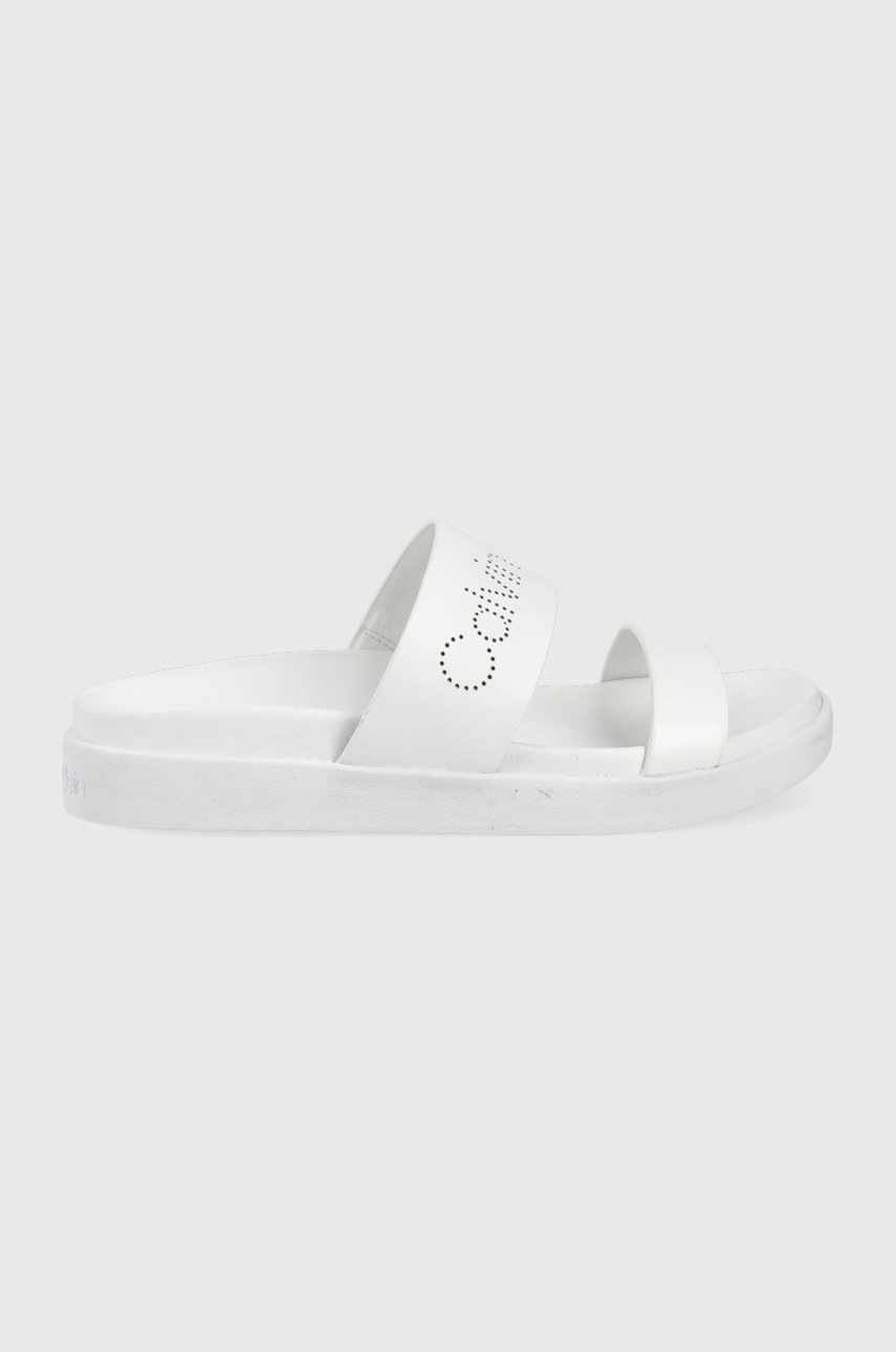 

Чехли Calvin Klein дамско в бяло, Бял