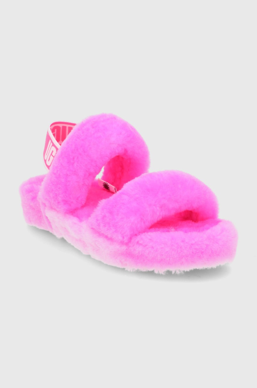 

Вовняні тапочки UGG колір фіолетовий