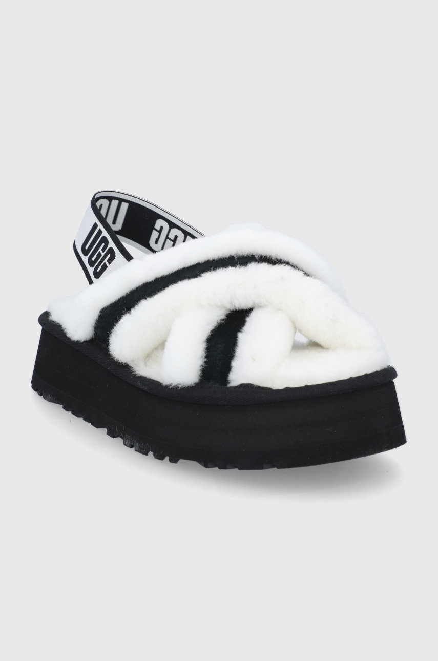 

Вовняні тапочки UGG колір білий