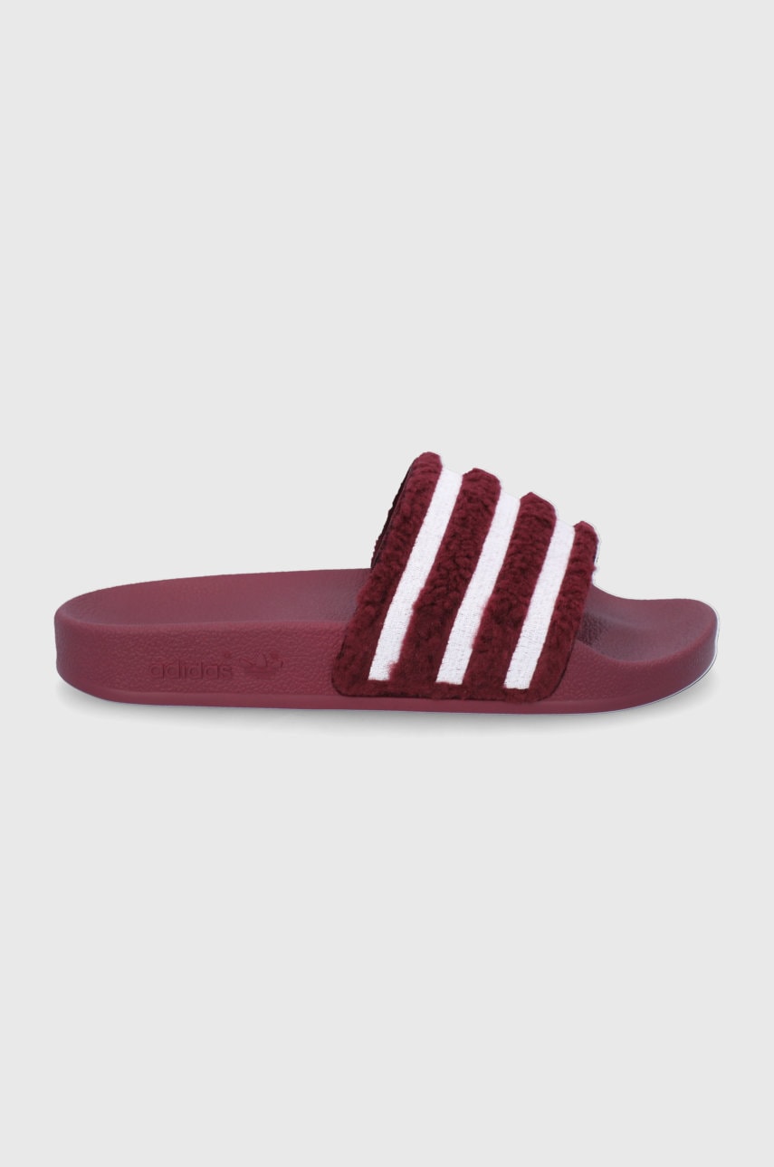 Adidas Originals klapki Adilette damskie kolor fioletowy