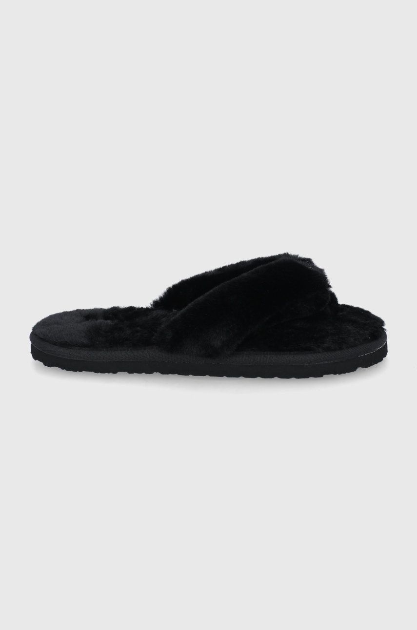 Puma papuci de casa Puma Fluff Flip 384938 culoarea negru