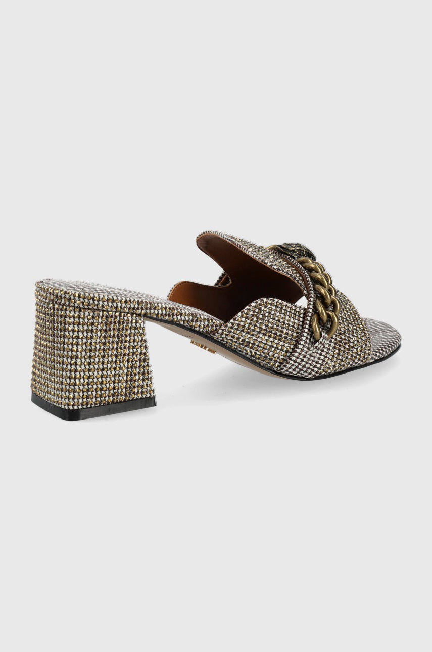 

Шлепанцы Kurt Geiger London женские цвет коричневый каблук кирпичик