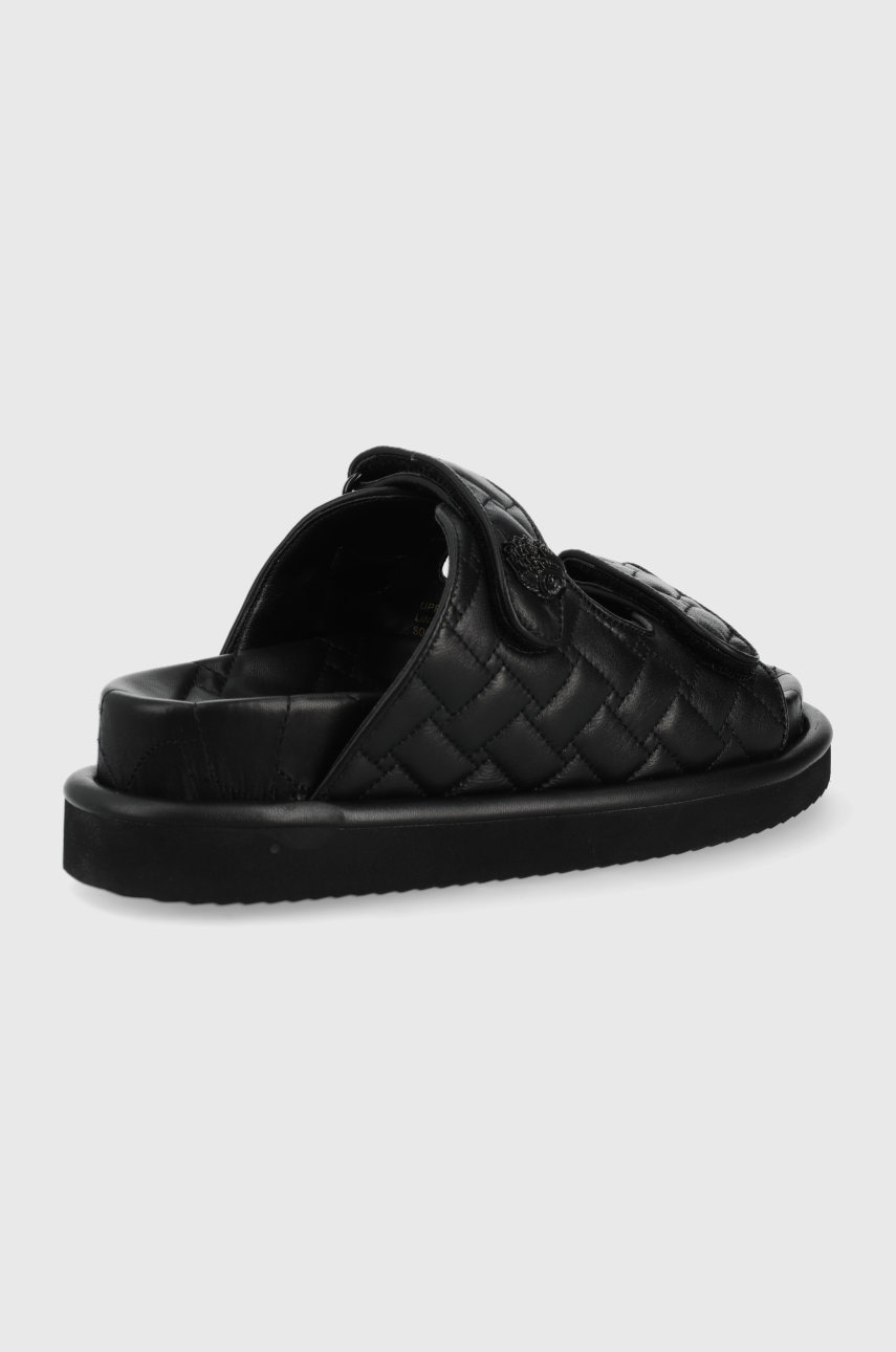 

Кожаные шлепанцы Kurt Geiger London женские цвет чёрный на платформе