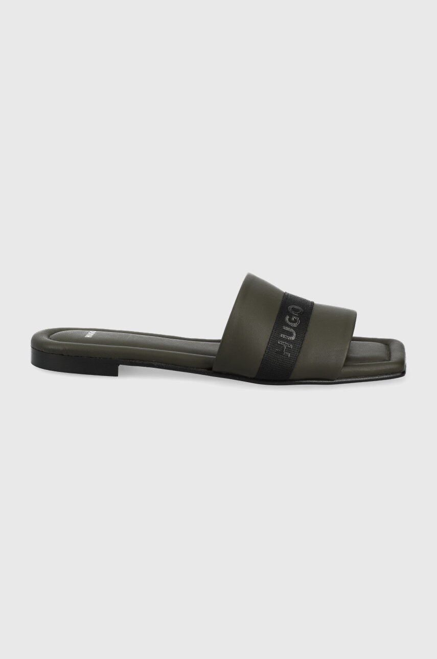 Hugo papuci femei, culoarea verde