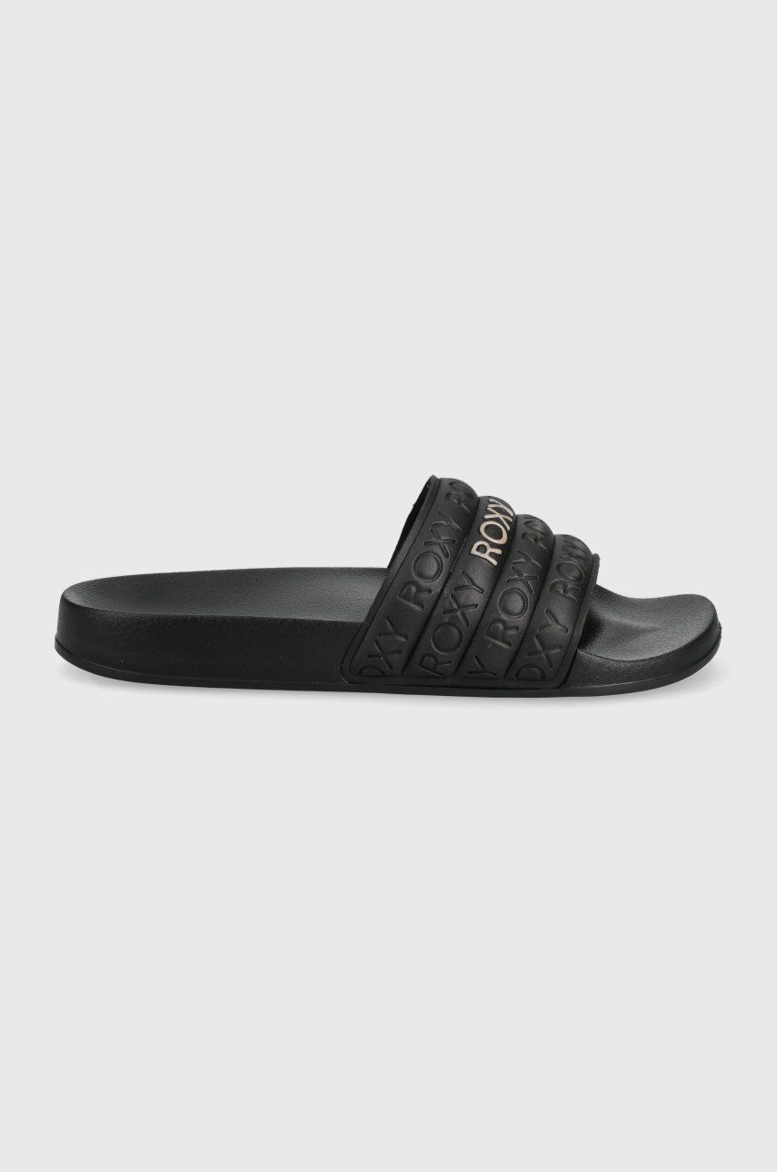 Roxy papuci Slippy femei, culoarea negru ARJL100679