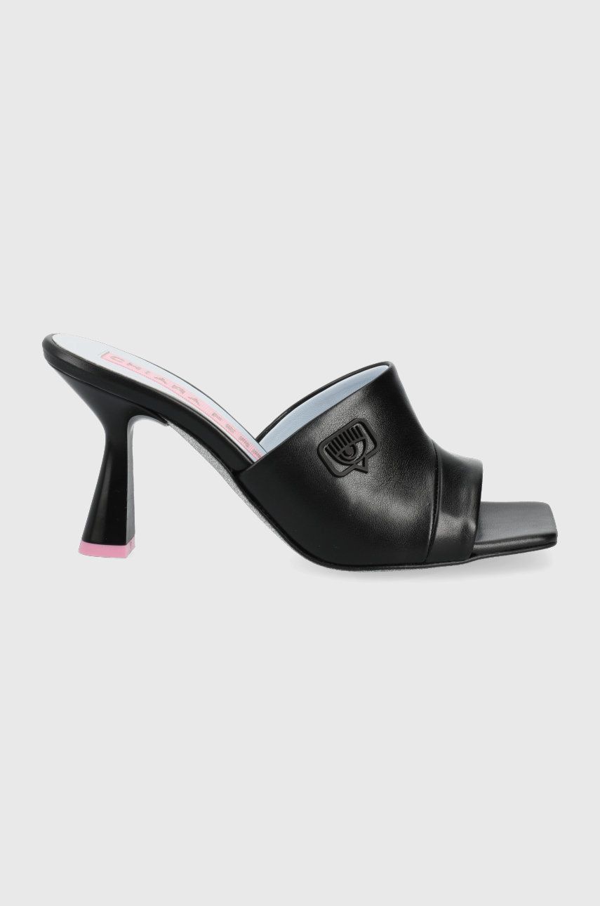 Chiara Ferragni papuci femei, culoarea negru, cu toc cui answear.ro Papuci şi sandale
