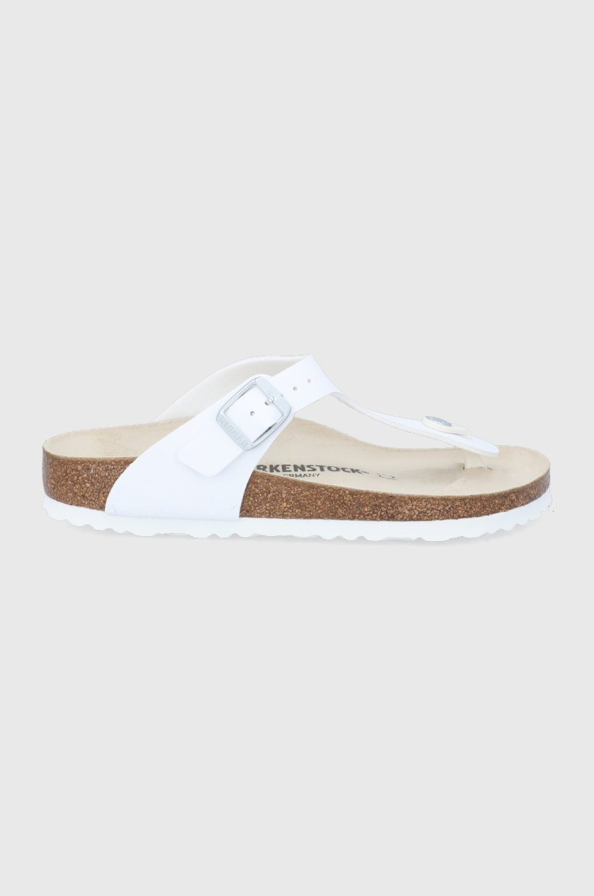 

В'єтнамки Birkenstock Gizeh жіночі колір білий на плоскому ходу