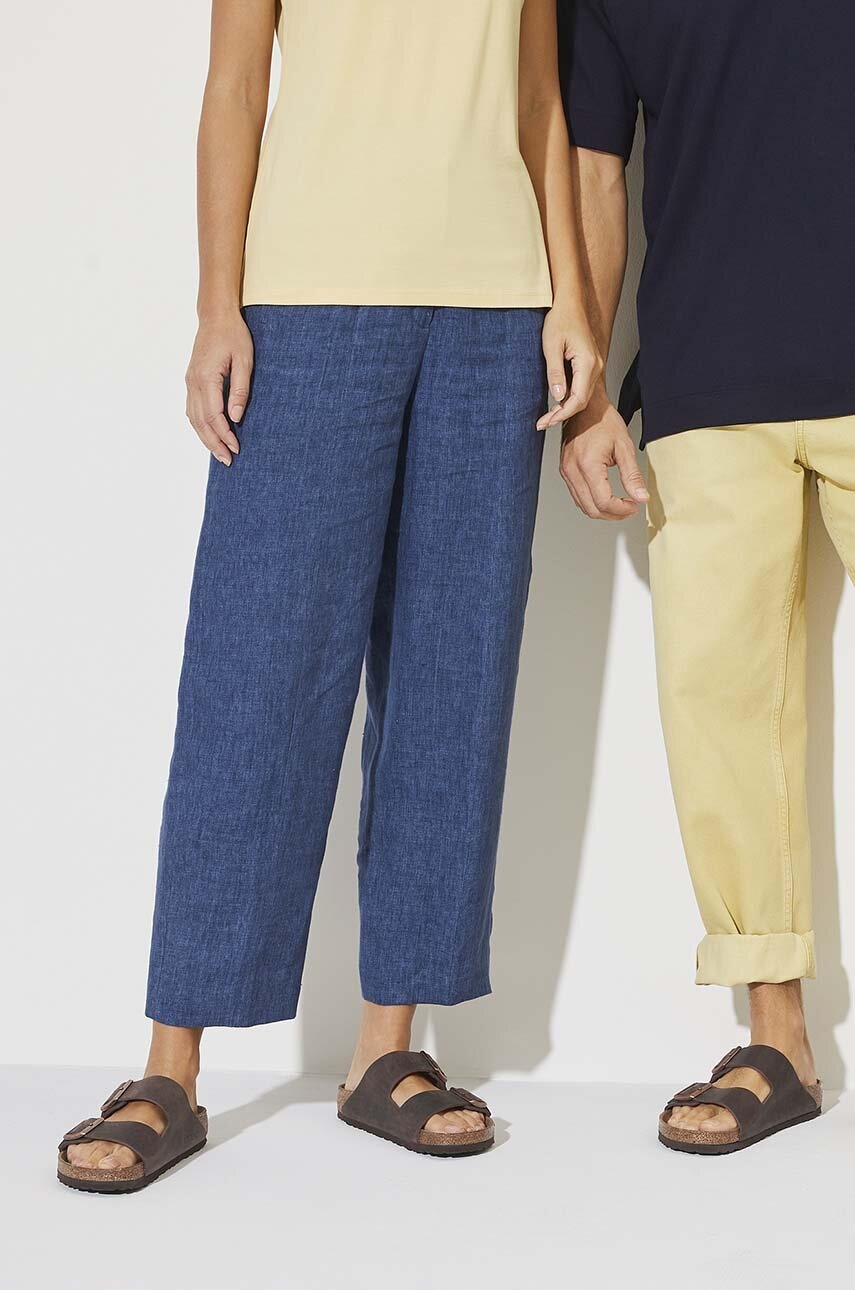 Δερμάτινες παντόφλες Birkenstock Arizona γυναικείες, χρώμα: καφέ, 52533 φωτογραφία