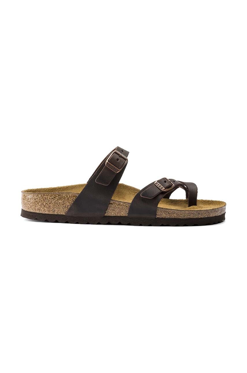 Birkenstock papuci din nubuc Mayari culoarea maro, 171323