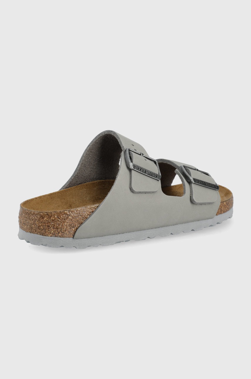 

Шкіряні шльопанці Birkenstock Arizona жіночі колір сірий