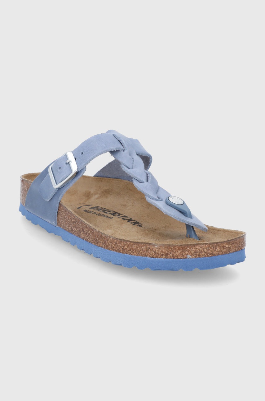 

Кожаные вьетнамки Birkenstock Gizeh Braided женские на плоском ходу