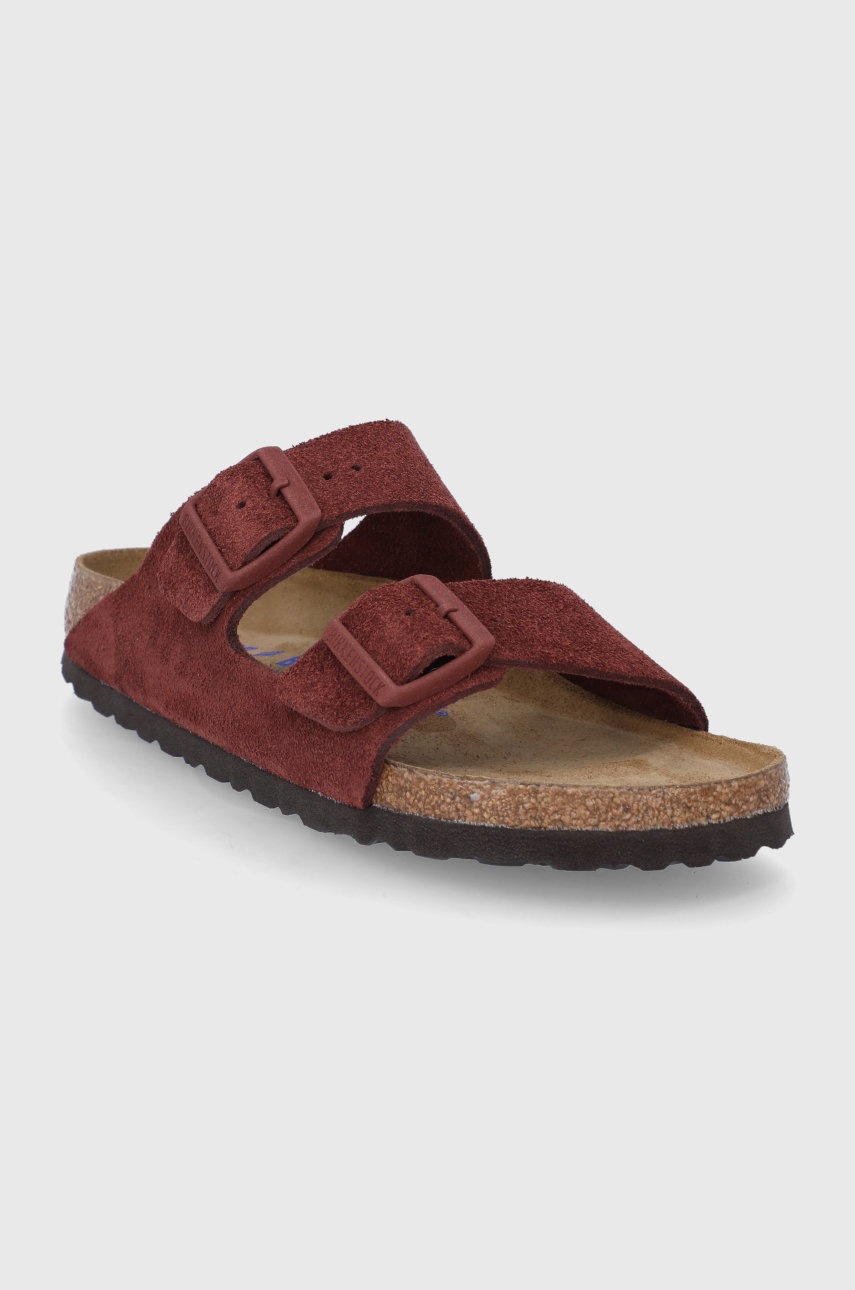

Замшеві шльопанці Birkenstock Arizona жіночі колір коричневий