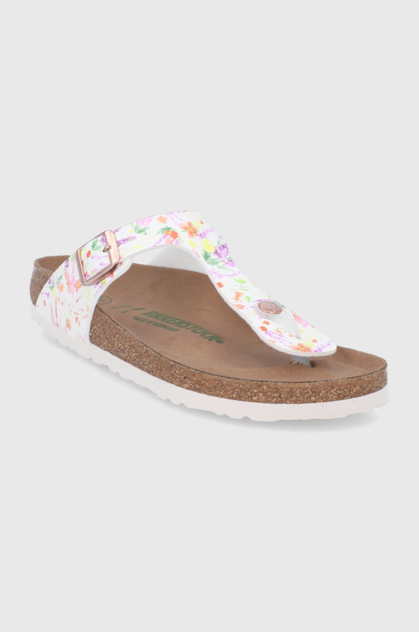 

В'єтнамки Birkenstock Gizeh жіночі колір білий на плоскому ходу