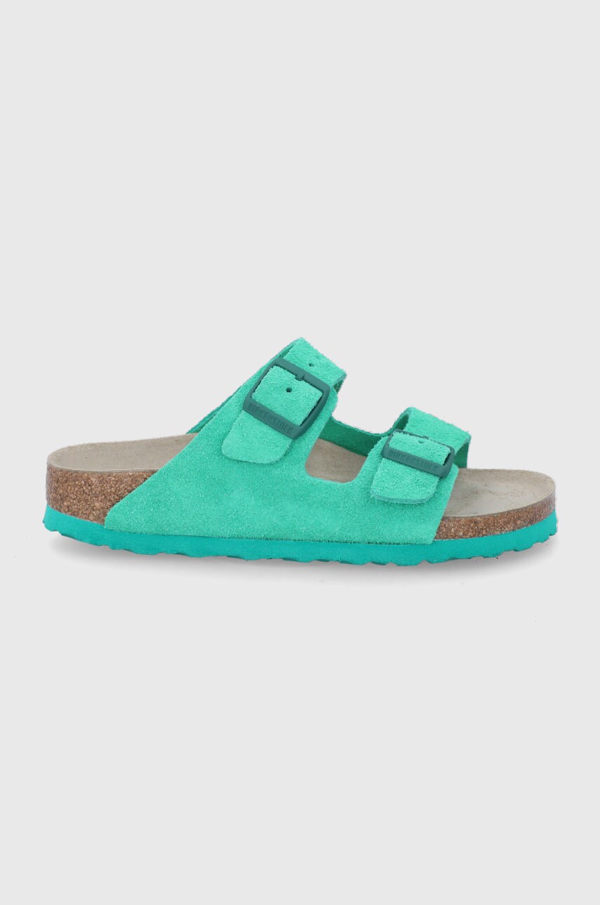 

Birkenstock - Велурени чехли, Зелен