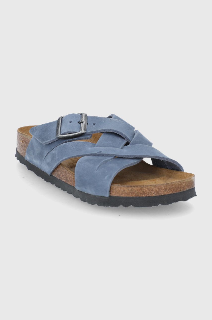 

Замшеві шльопанці Birkenstock Lugano жіночі