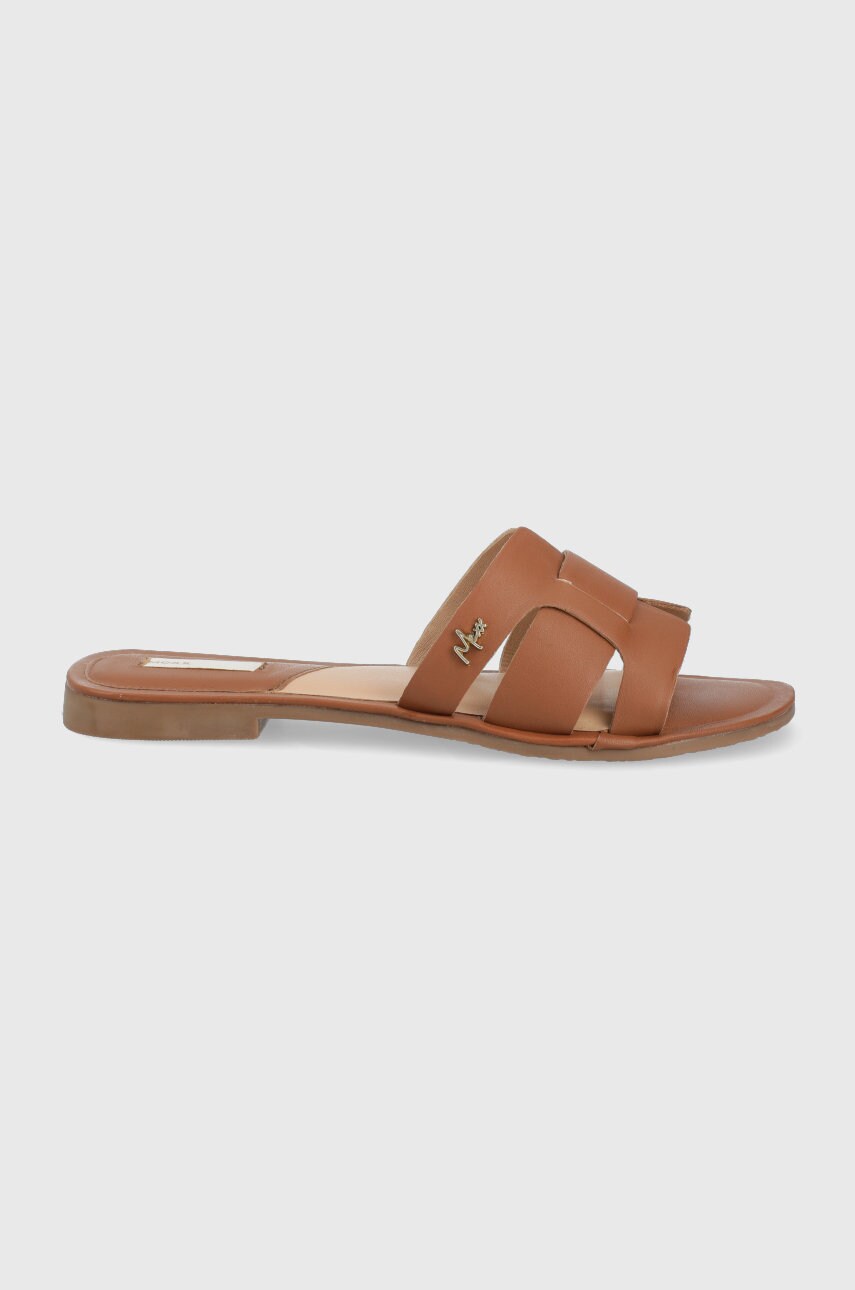 Mexx slapi de piele sandal jacey femei, culoarea maro