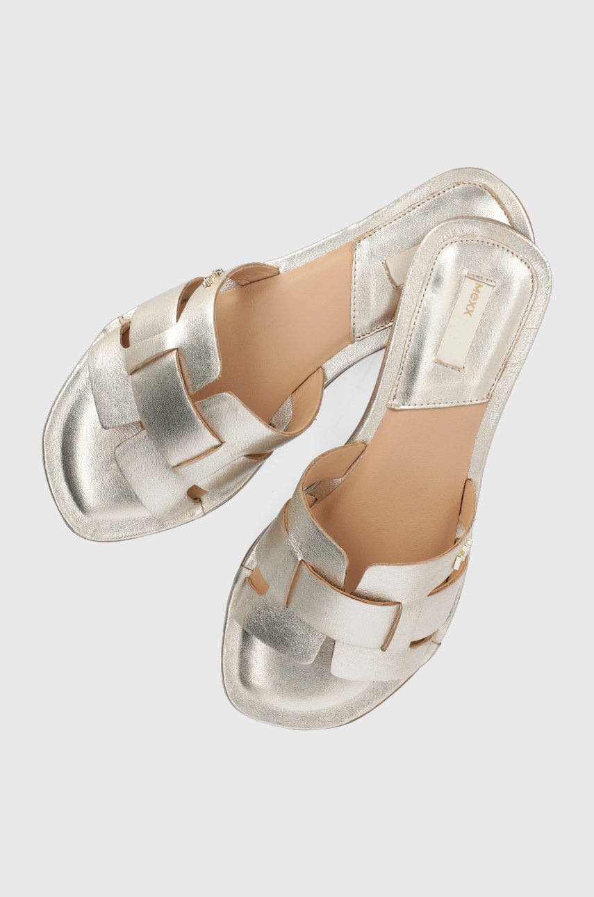 

Кожени чехли Mexx Sandal Jacey дамски в златисто, Злато