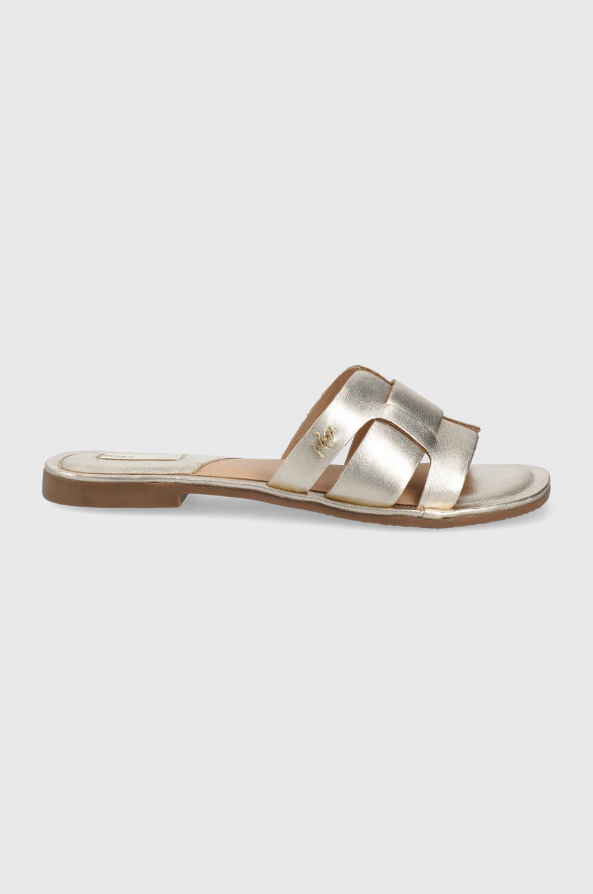 

Шкіряні шльопанці Mexx Sandal Jacey жіночі колір золотий