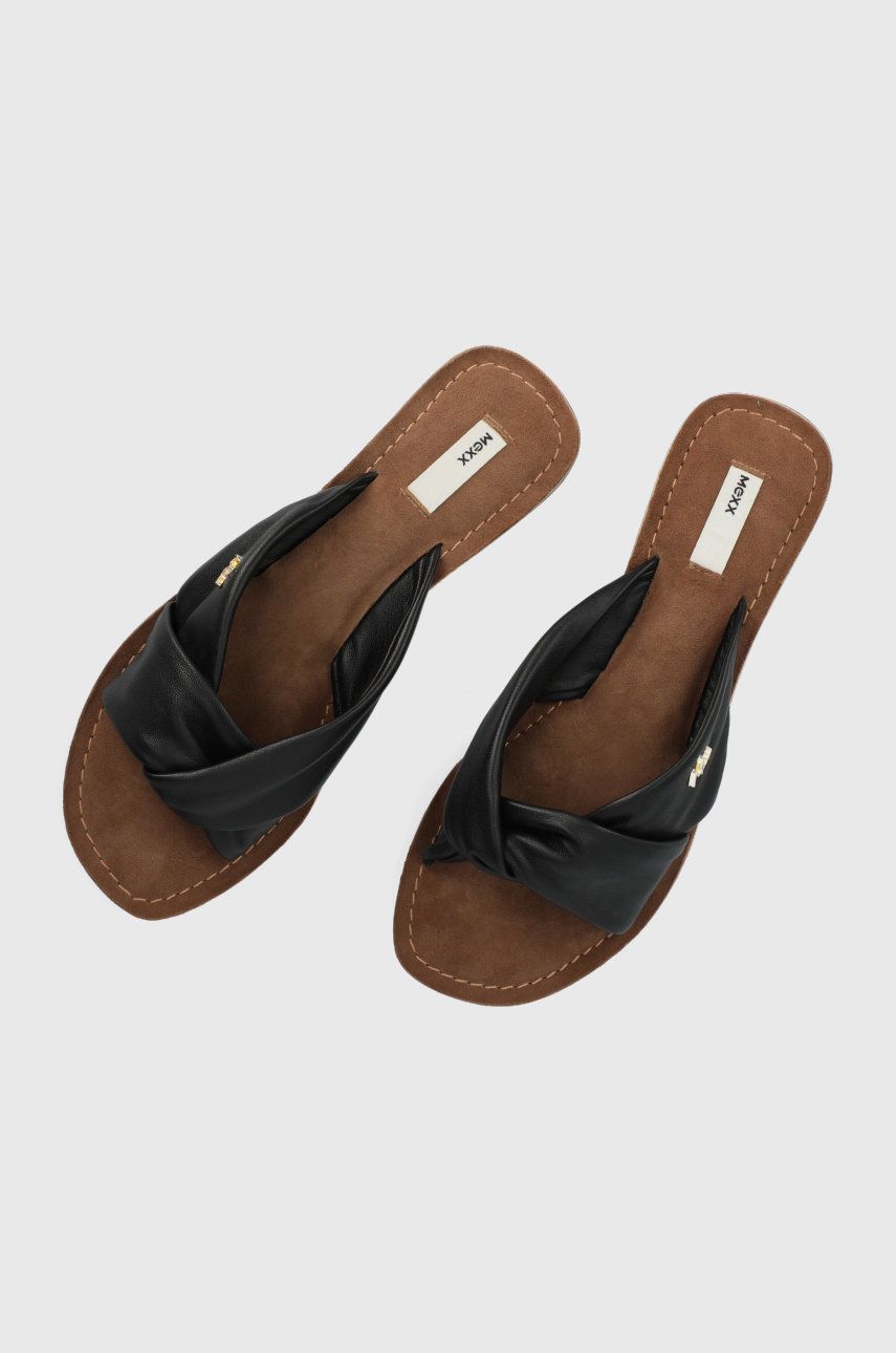 

Шкіряні шльопанці Mexx Sandal Janice жіночі колір чорний