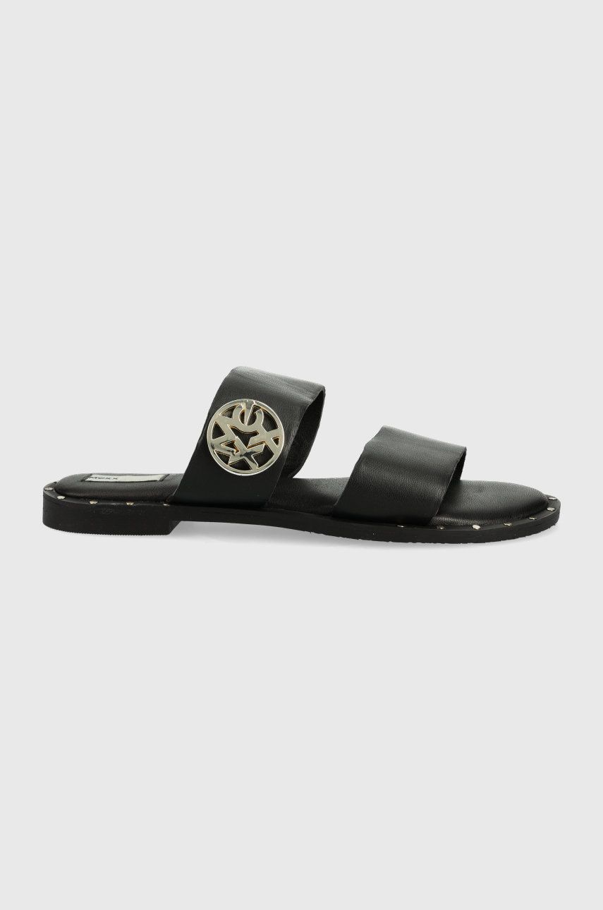 Levně Kožené pantofle Mexx Sandal Jowella dámské, černá barva