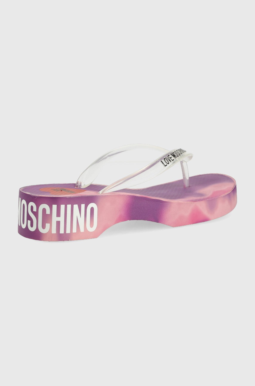 

В'єтнамки Love Moschino жіночі колір прозорий на платформі